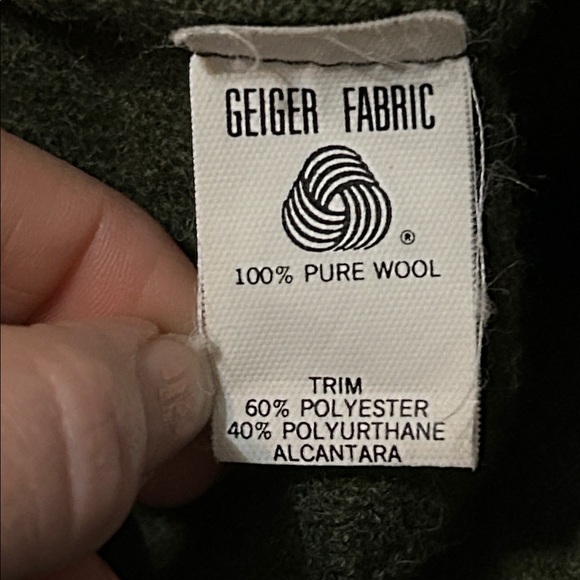 Geiger Of Austria Womens Boiled Wool Jacket Cardigan Sweater Sz 42 ( US 6) Green - Picture 9 of 9